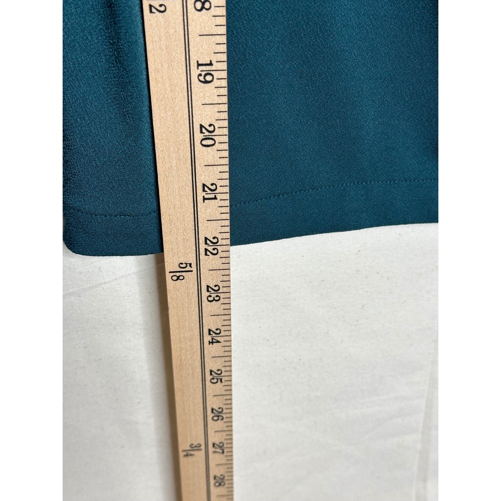 Banana Republic Cowl Neck Long Sleeve Career wear Blouse size Small Teal/Green - Picture 6 of 6